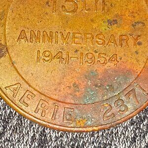 1941-1954 aerie Michigan coin old uncleaned
